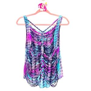 💕Pretty Purple Tie-Dye Tank Top SZ XS